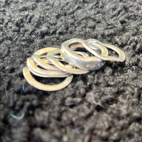 Vintage Pianegonda Italian set of 7 Sterling stacking rings - Picture 1 of 4